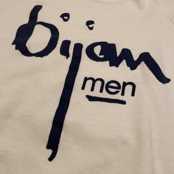 Vintage Bijan Men Logo Raglan Crewneck Sweatshirt XL USA Anvil Cologne Promo 80s - Picture 3 of 11